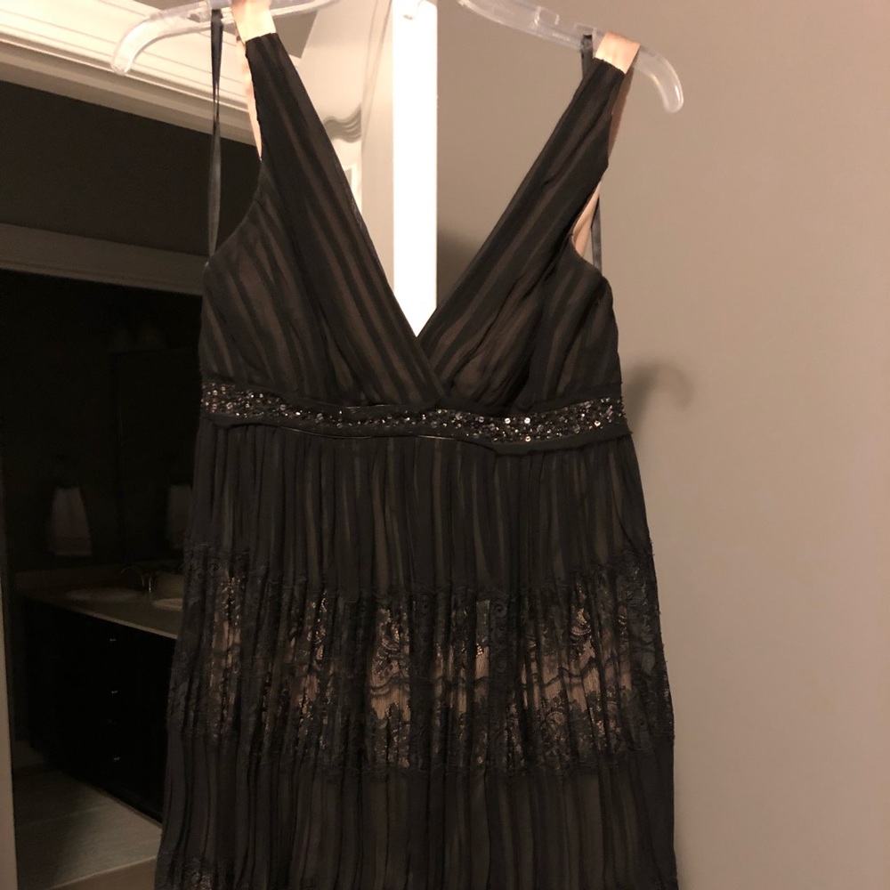 BCBG Black&Tan Lace Cocktail Dress, Size 2